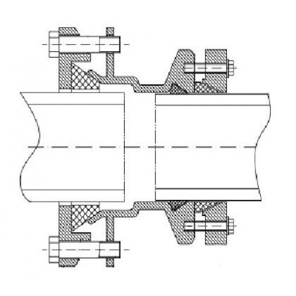 Муфта ДРК переходная "ПЭ - Сталь/Чугун/Асбест" DN 90 (88-103), Ру16